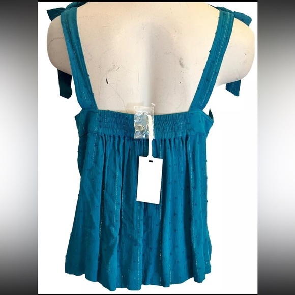 Rose & Olive Size XL Tie Tank NWT Turquoise - Picture 2 of 4